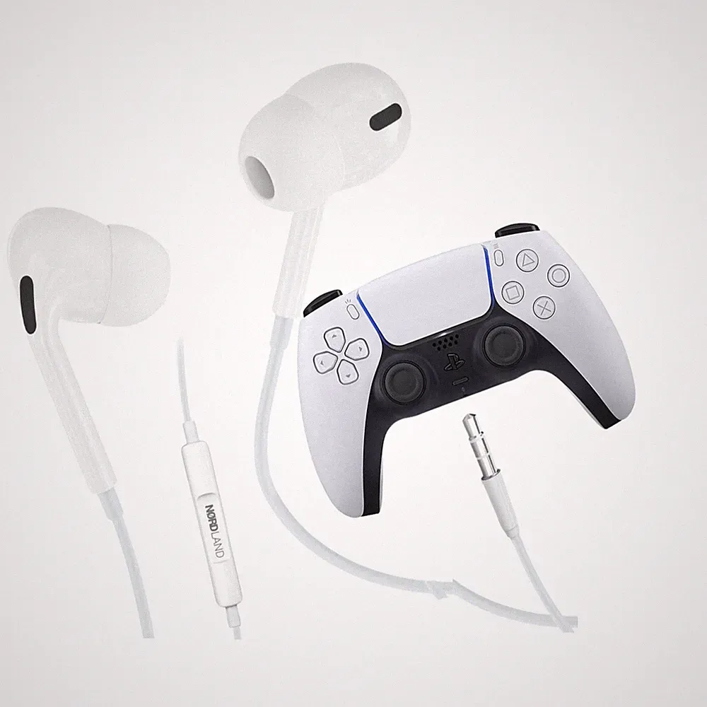 PS5 Headset mit Mikrofon – In-Ear Gaming Kopfhörer 3.5mm Aux Für PlayStation 5