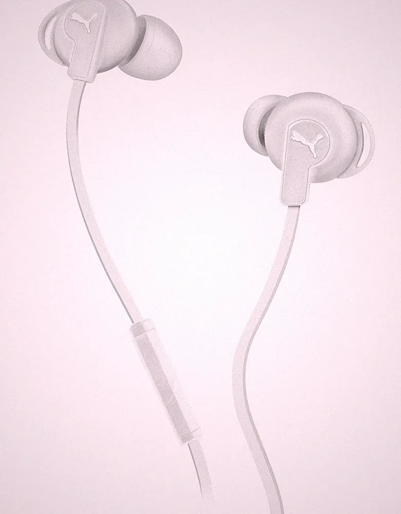 Puma Bulldogs Headset In-Ear + Mic White Sport Kopfhörer Ohrhörer Fernbedienung