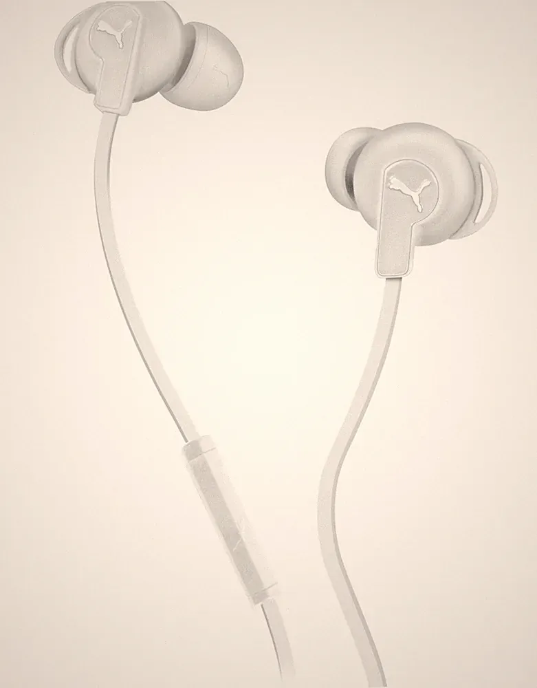 Puma Bulldogs Headset In-Ear + Mic White Sport Kopfhörer Ohrhörer Fernbedienung