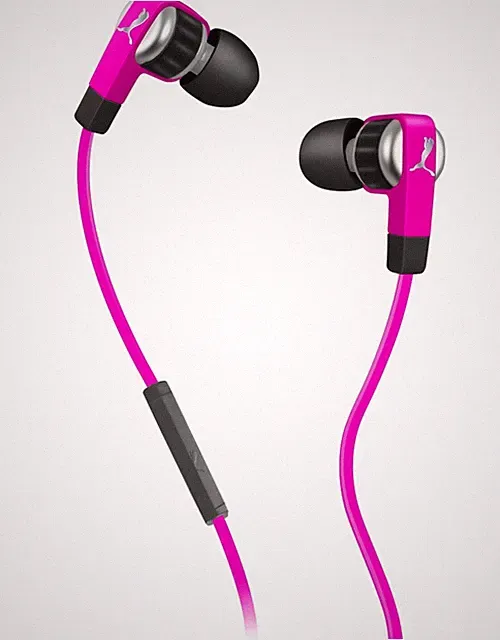 Puma El Diego Dos Pink Headset In-Ear Kopfhörer Ohrhörer Mikrofon Fernbedienung