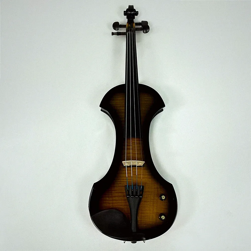 Pyle E-Violine 4/4, Massivholz, mit Kopfhörer, Bogen, Saiten, Audiokabel &