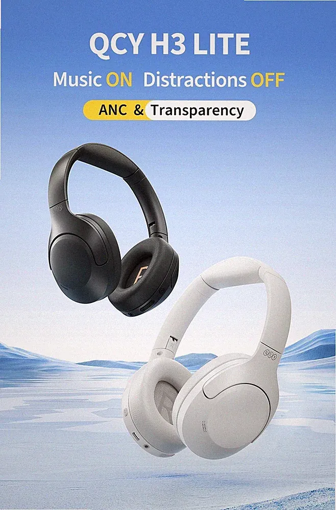 QCY H3 Lite ANC Bluetooth 5.3 Over-Ear Kopfhörer HiFi Gaming Headset
