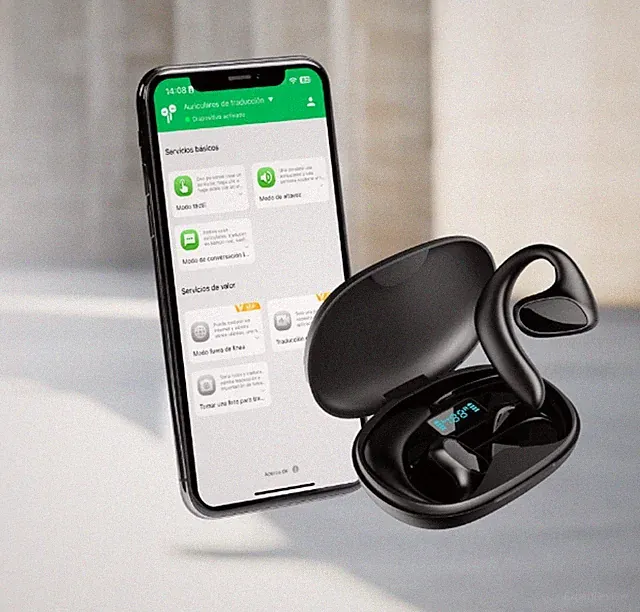Qinux Talkbuds Übersetzer Ohrhörer Bluetooth KI 140 Sprachen