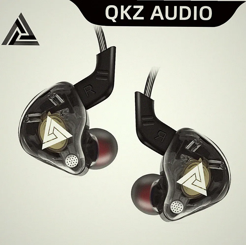QKZ AK6 Hi-Res In-Ear-Kopfhörer Ohrhörer 105dB HD Mikrofon Bass Boost Schwarz