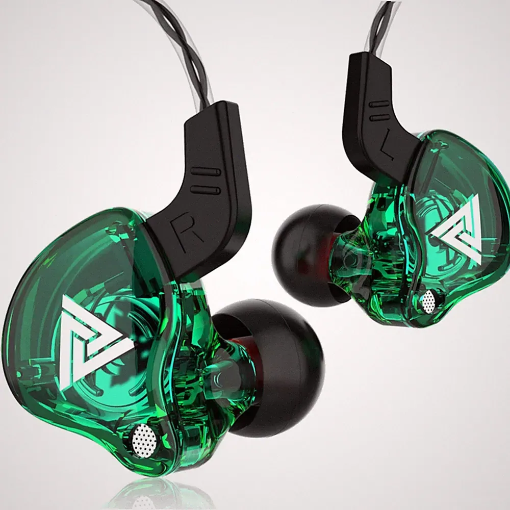 QKZ AK6 Hi-Res In-Ear-Kopfhörer Ohrhörer 105dB mit HD Mikrofon Bass Boost Grün