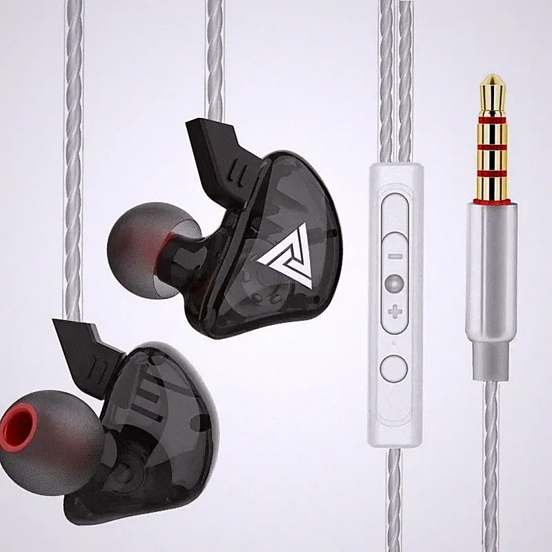 QKZ CK5 Kabel Kopfhörer Mikrofon HiFi Gaming Noise Cancelling Schwarz