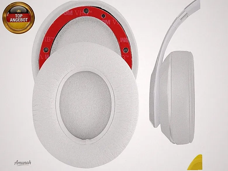 QuickFit Ersatz-Ohrpolster für Beats Studio 3 kabellose Kopfhörer, Ohrpolster, R