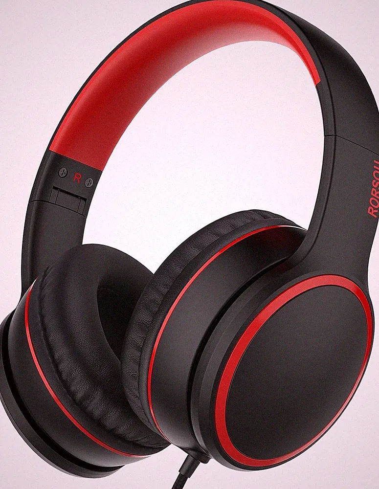 R10 Over-Ear-Headphones mit Mikrofon, leichte Faltbare Stereo-Bass-Headset mit