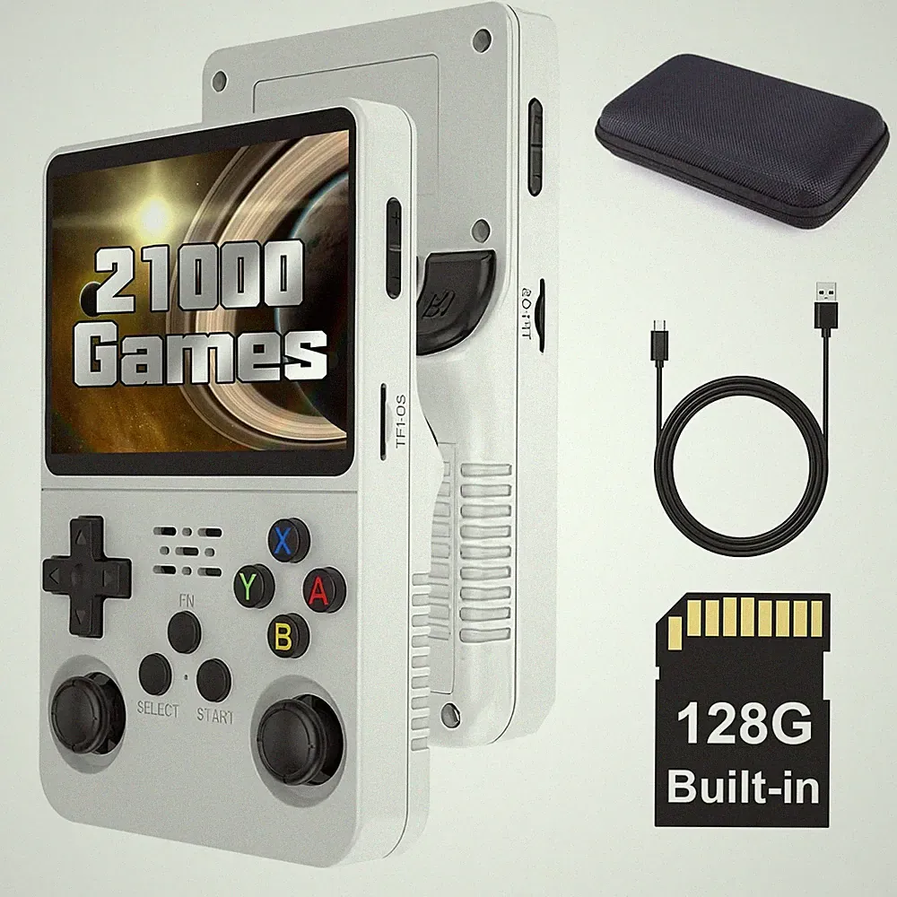 R36s Retro Handheld Videospiel Konsole-21000 Spiele vorinstalliert - Linux-128GB