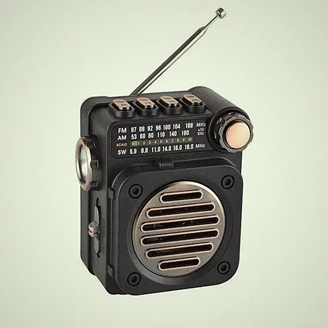 Radio mit Bluetooth-Lautsprecher kabellos Reiseradio Retro für Küche, Senioren