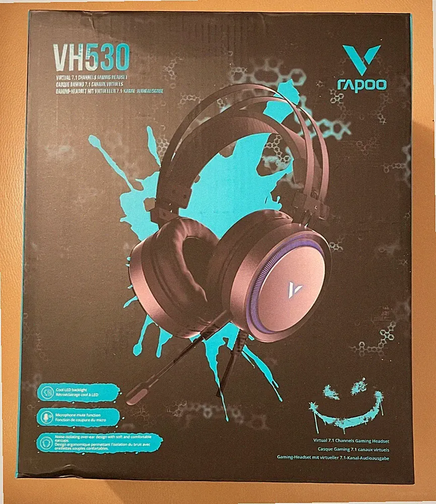 Rapoo VPro VH530 Kopfhörer Gaming Headset Virtual 7.1 Surround Schwarz Brandneu