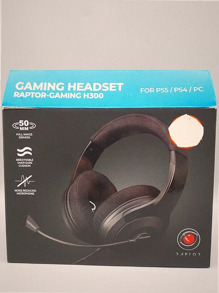 Raptor H300 Gaming Headset Gaming-Kopfhörer Schwarz 3,5mm Klinke #KT754DÜ