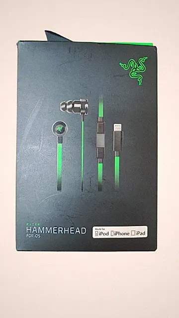 Razer Hammerhead For iOS, Digital Gaming Music In-Ear Headset Apple Lightning