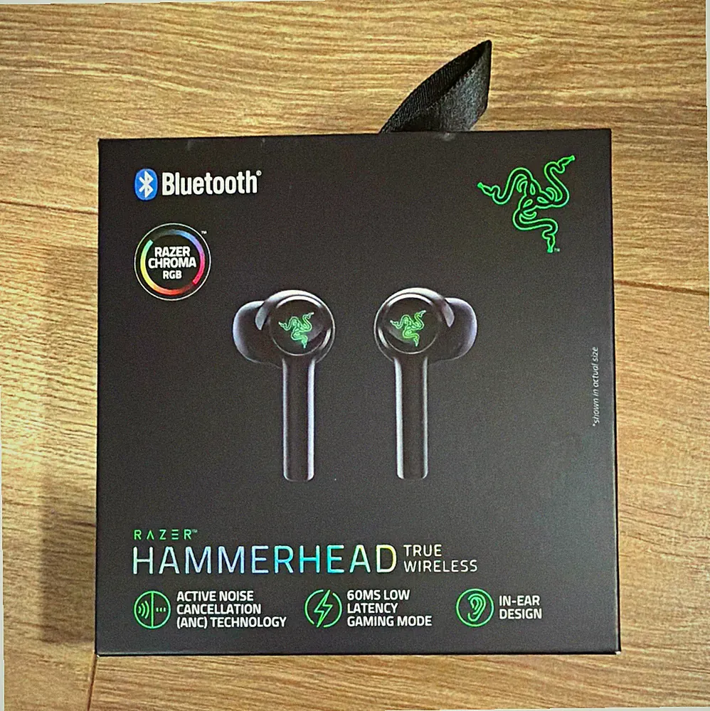 Razer Hammerhead True Wireless In-Ear Bluetooth Kopfhörer ANC Mikro Schwarz RZ12