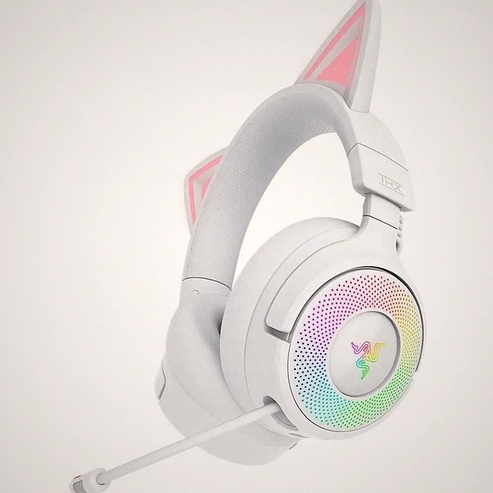 Razer Kraken Kitty V3 Pro White Bluetooth RGB Gaming Kopfhörer THX Audio