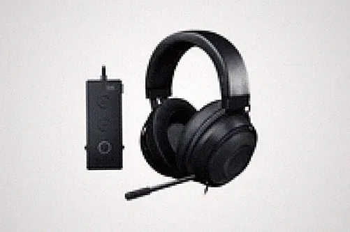 Razer Kraken TE Gaming Headset Virtual 7.1 Surround-Sound 3.5mm for PC Black