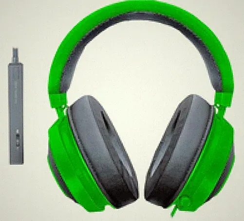 Razer Kraken TE Gaming Headset Virtual 7.1 Surround-Sound 3.5mm for PC Green