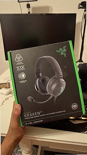 Razer Kraken V3 GamingHeadset Virtual 7.1 SurroundUSB RGB for PC Mac PS Black