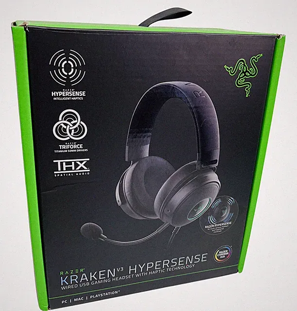 Razer Kraken V3 Hypersense Gaming Headset Kabelgebunden USB RGB TriForce THX 7.1