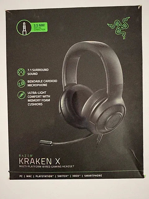 Razer Kraken X Gaming Headset | Leichte Gaming Kopfhörer für PC Mac Xbox , 66