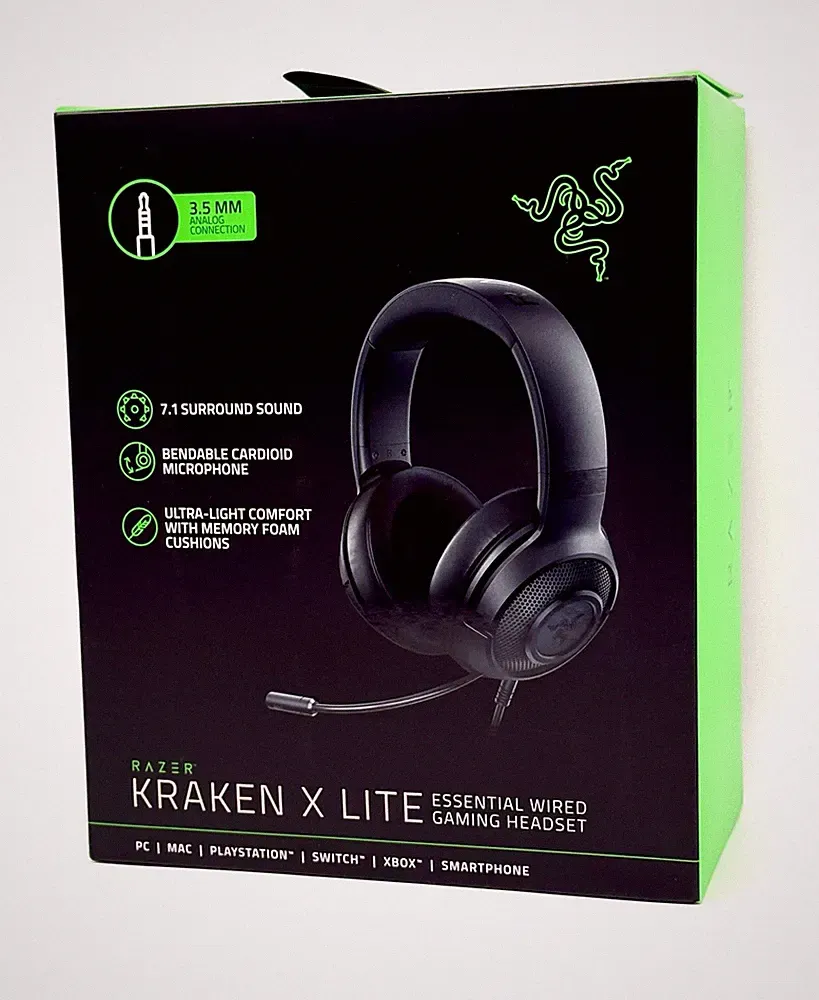 Razer Kraken X Lite Gaming Headset Kopfhörer 7.1 Surround Ultraleicht 3,5 mm
