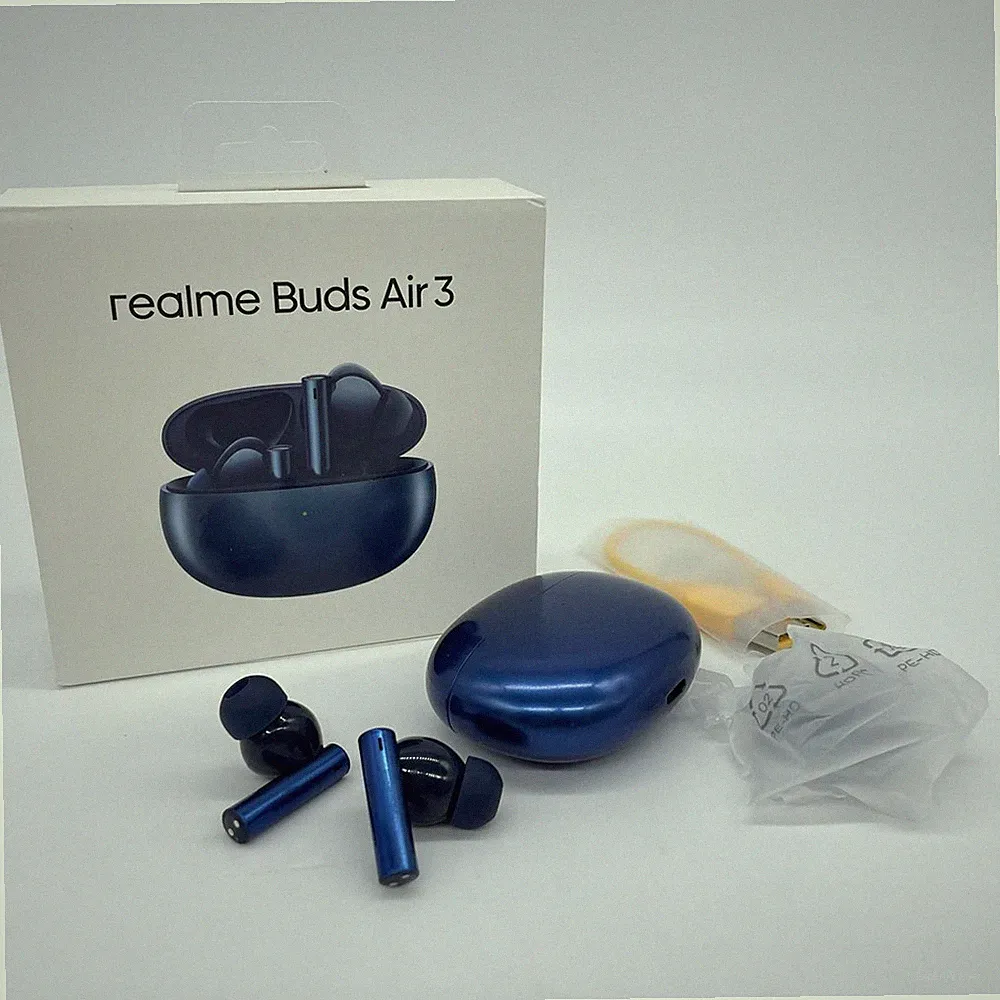 Realme Buds Air 3 Bluetooth 5.2 Kopfhörer, Aktive Geräuschunterdrückung, Blau, 1