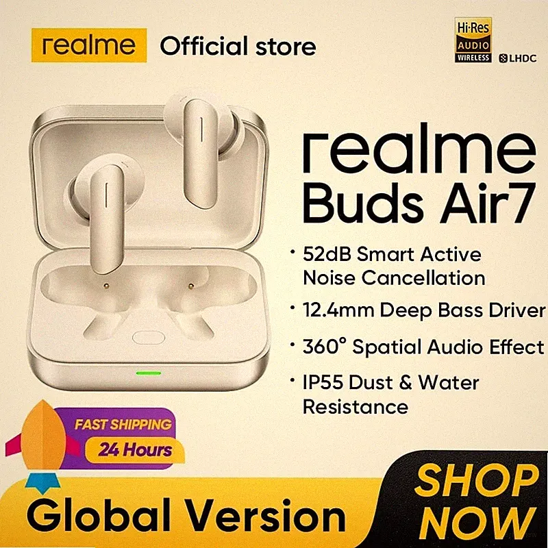 Realme Buds Air 7 Kabellose In Ear Kopfhörer mit Aktiver Billig24