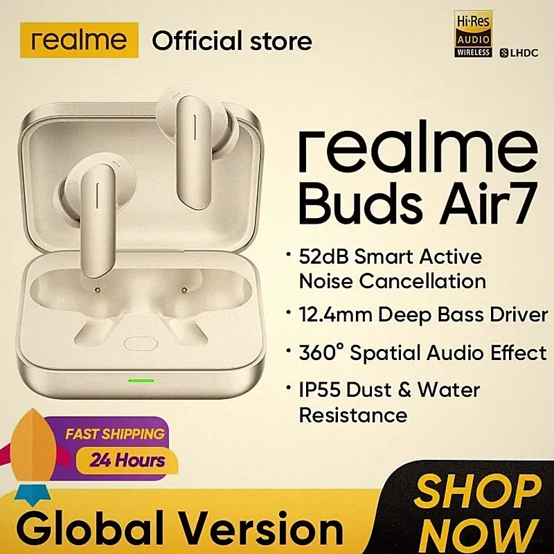 Realme Buds Air 7 Kabellose In Ear Kopfhörer mit Aktiver Billig24
