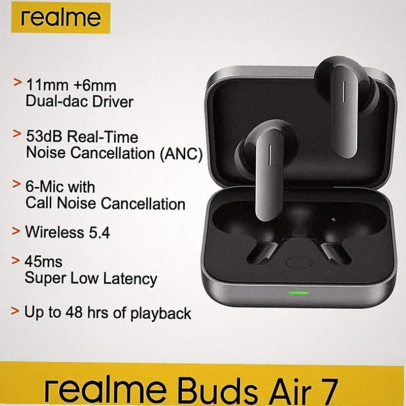 Realme Buds Air 7 True Wireless Kopfhörer mit Mega Titan Bass und Billig24