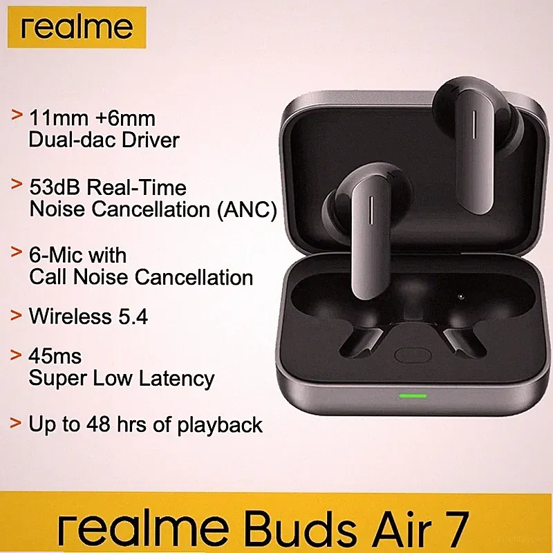 Realme Buds Air 7 True Wireless Kopfhörer mit Mega Titan Bass und Billig24