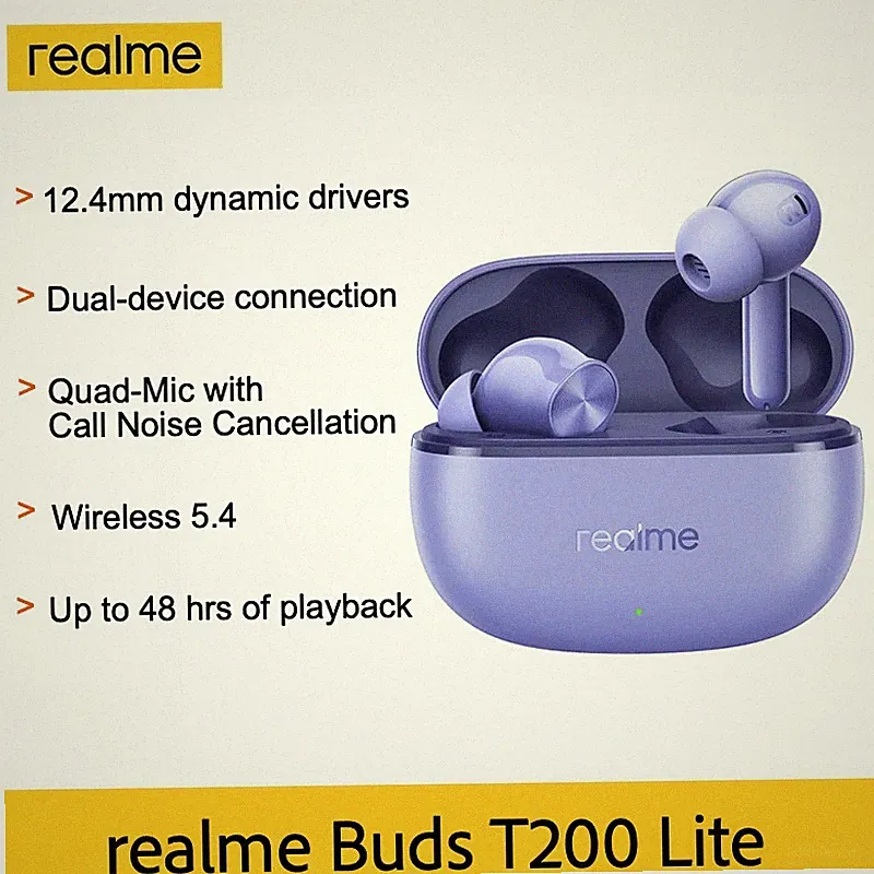 Realme Buds T200 Lite True Wireless In Ear Kopfhörer für ungestörten Billig24