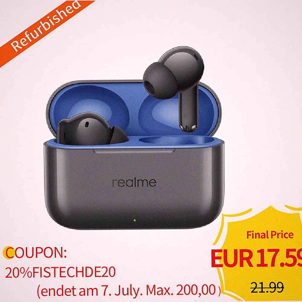 realme T200 Bluetooth Headphones 40-Hour USB-C Fast Charging IPX4 Mystic Grey