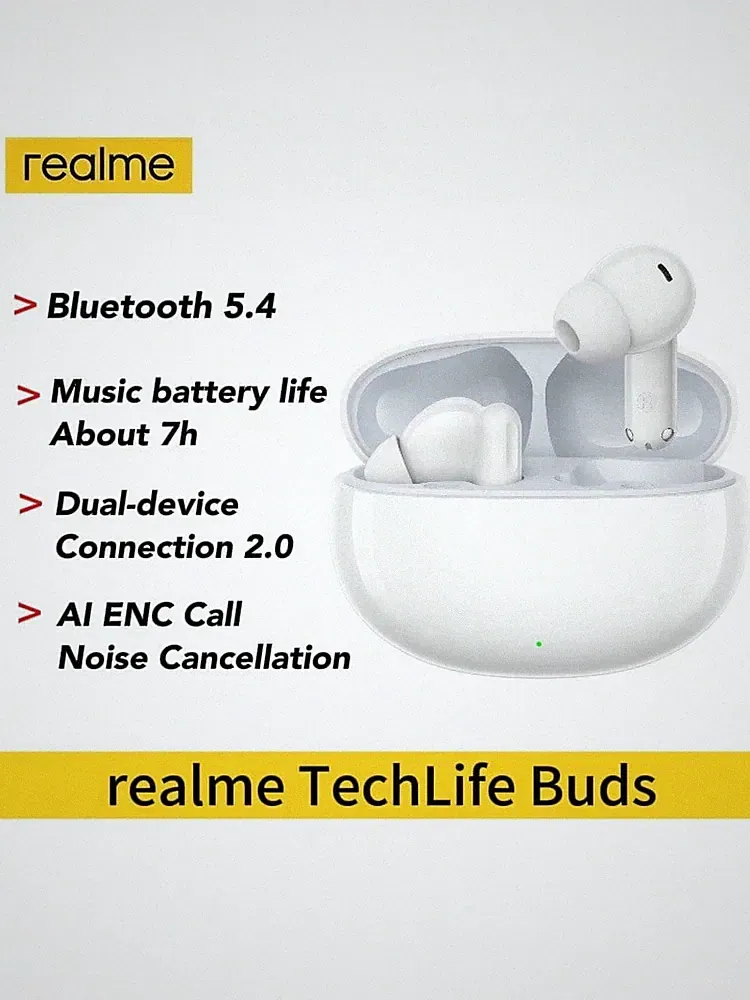 Realme TechLife Buds RMA2506 Kabellose True Wireless Kopfhörer mit Billig24