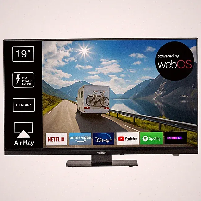 Reflexion LDDX19IBT Black Smart TV mit int. DVD-Laufwerk für Caravan 12/24/230 V