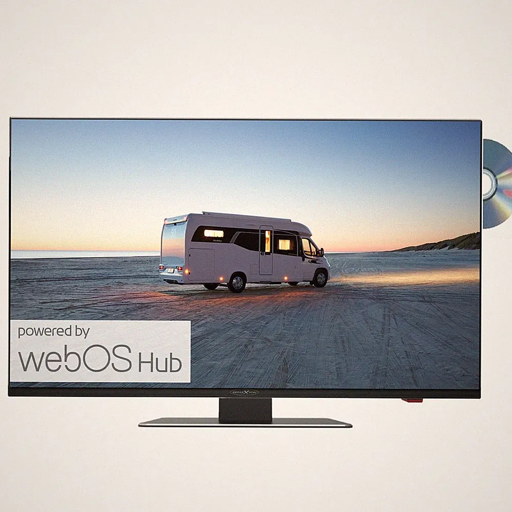Reflexion LDDX24iBT_Black Smart TV mit int. DVD-Laufwerk für Caravan 12/24/230 V