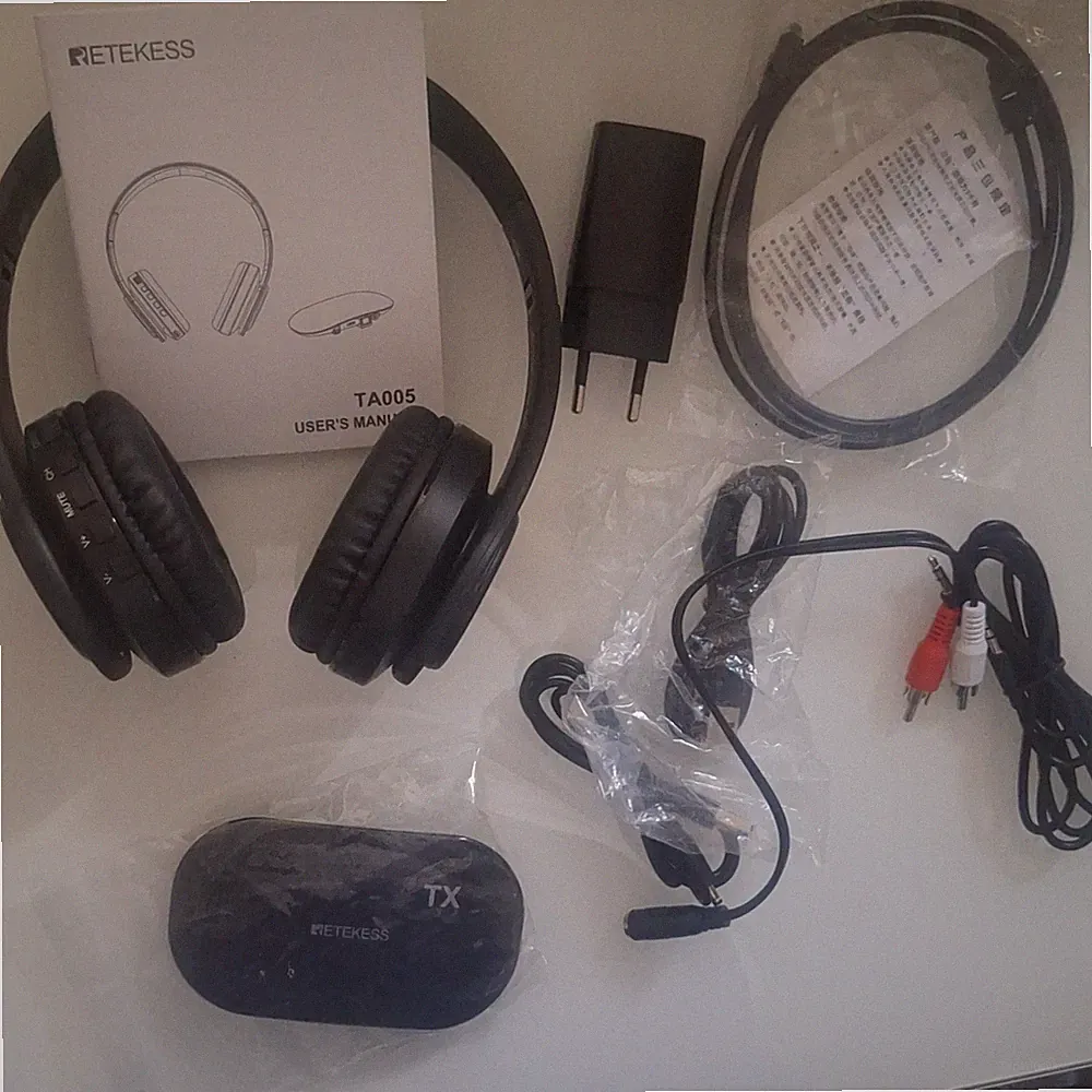 Retekess TA005 On-Ear Kopfhörer Kopfbügel kabellos 3,5mm schwarz Zubehör