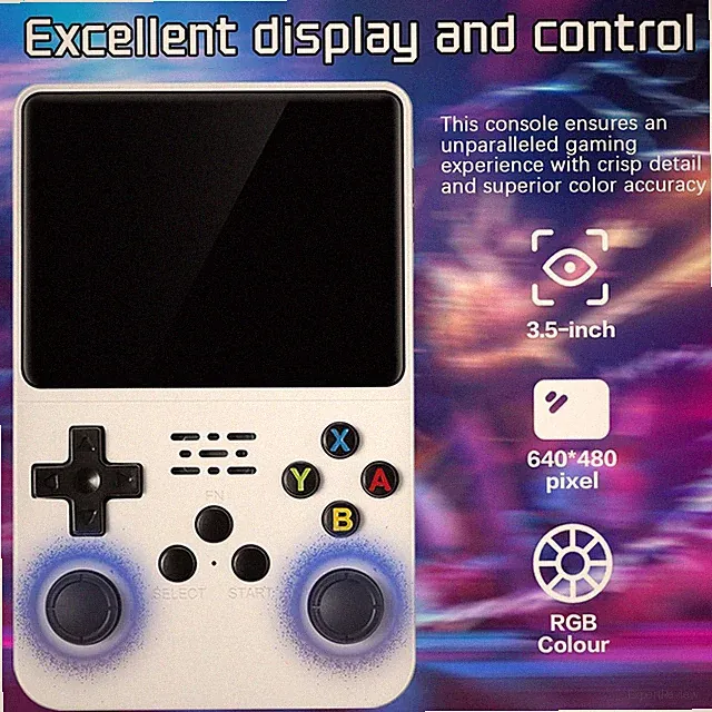 Retro Handheld Videospiel Konsole-3.5Zoll-21000 Spiele vorinstalliert 128GB+32GB