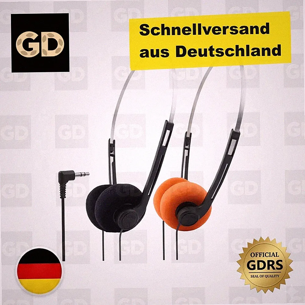 🎧 Retro - Top 80er Hifi Bügel-Kopfhörer Stereo 3,5mm Klinke - Viele Farben 🎵