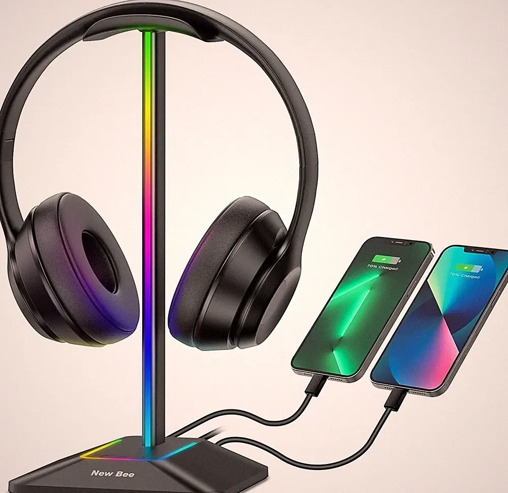 RGB Kopfhörerhalterung Universal USB-C USB Kopfhörerständer