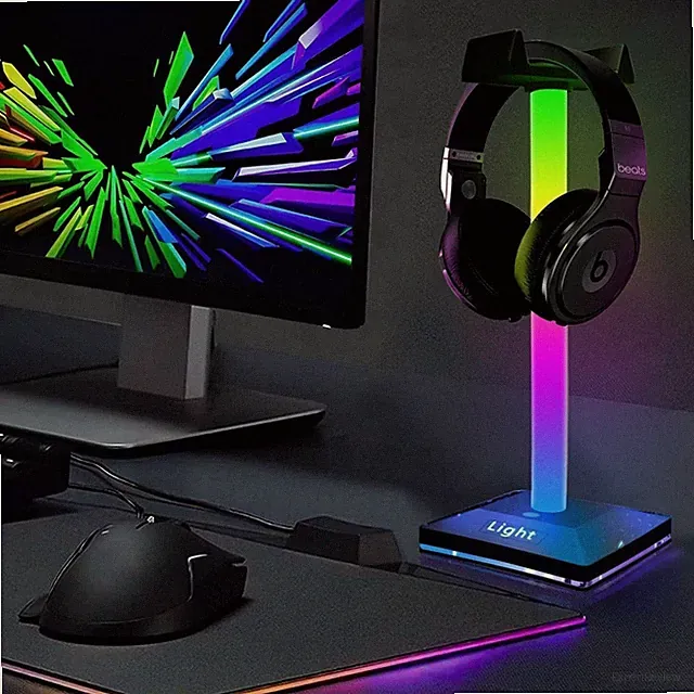 RGB-Kopfhörerständer Touch Control Zubehör Headset-Halter für Desktop-PC