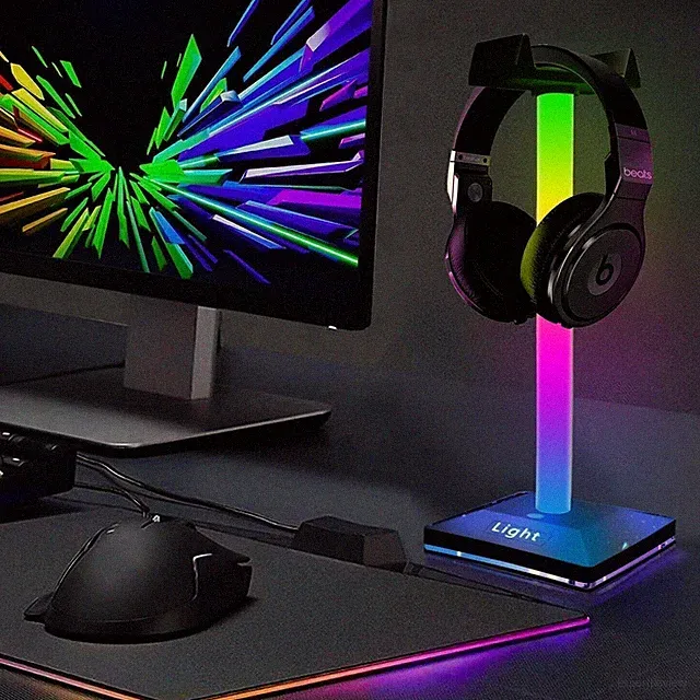 RGB-Kopfhörerständer Touch Control Zubehör Headset-Halter für Desktop-PC