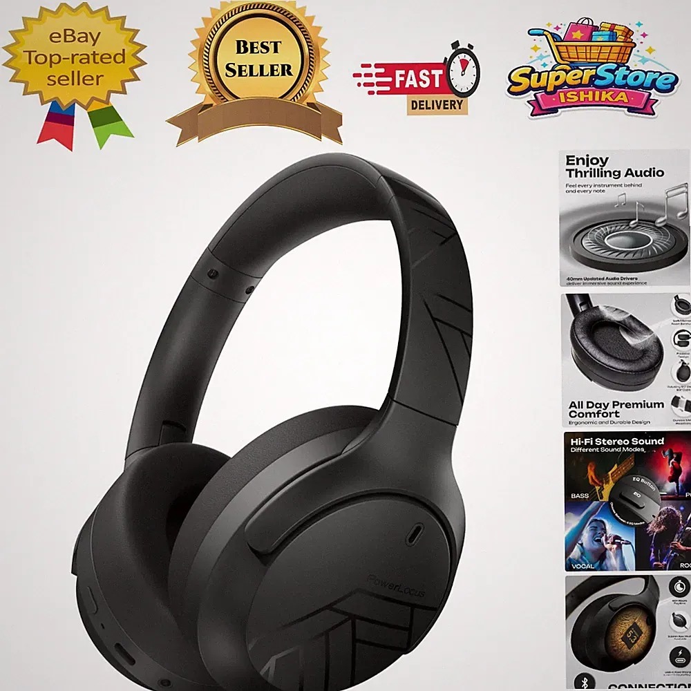 Robuster kabelloser Over-Ear-Kopfhörer mit 60h Spielzeit & Noise-Cancelling Mikrofon