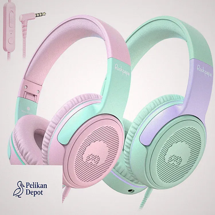 Rockpapa Kinder Kopfhörer 2er Set Faltbar Over-Ear Lautstärkebeg