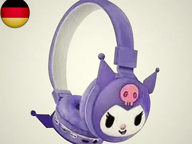 Roffatide Cartoon Kuromi Faltbare Leichte Bluetooth Kopfhörer für R