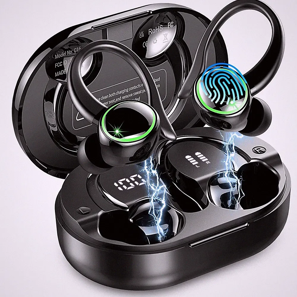 Rolosar C16 Bluetooth 5.4 In-Ear Kopfhörer Sport 56 Std ENC IP7 USB-C