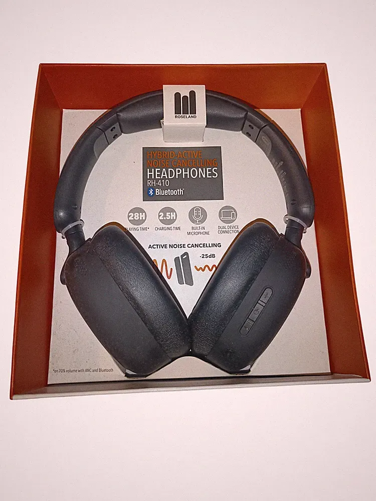 Roseland RH-410 Bluetooth Kopfhörer Hybrid Active Noise Cancelling ANC 28 Std.