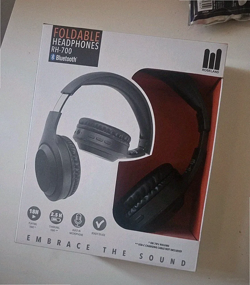 Roseland RH-700 Bluetooth Kopfhörer Kabellos Faltbar Schwarz 18h Akku Over-Ear N