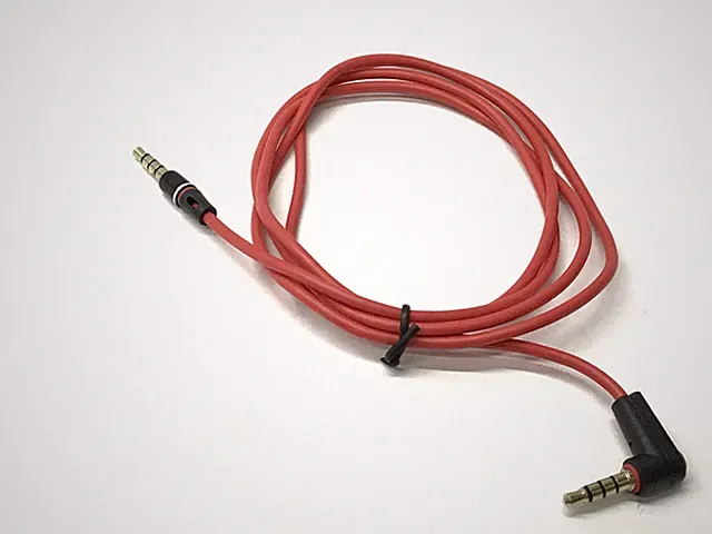 Rot AUX Audio Kabel 3,5mm für SKULLCANDY CRUSHER Wireless Kopfhoerer