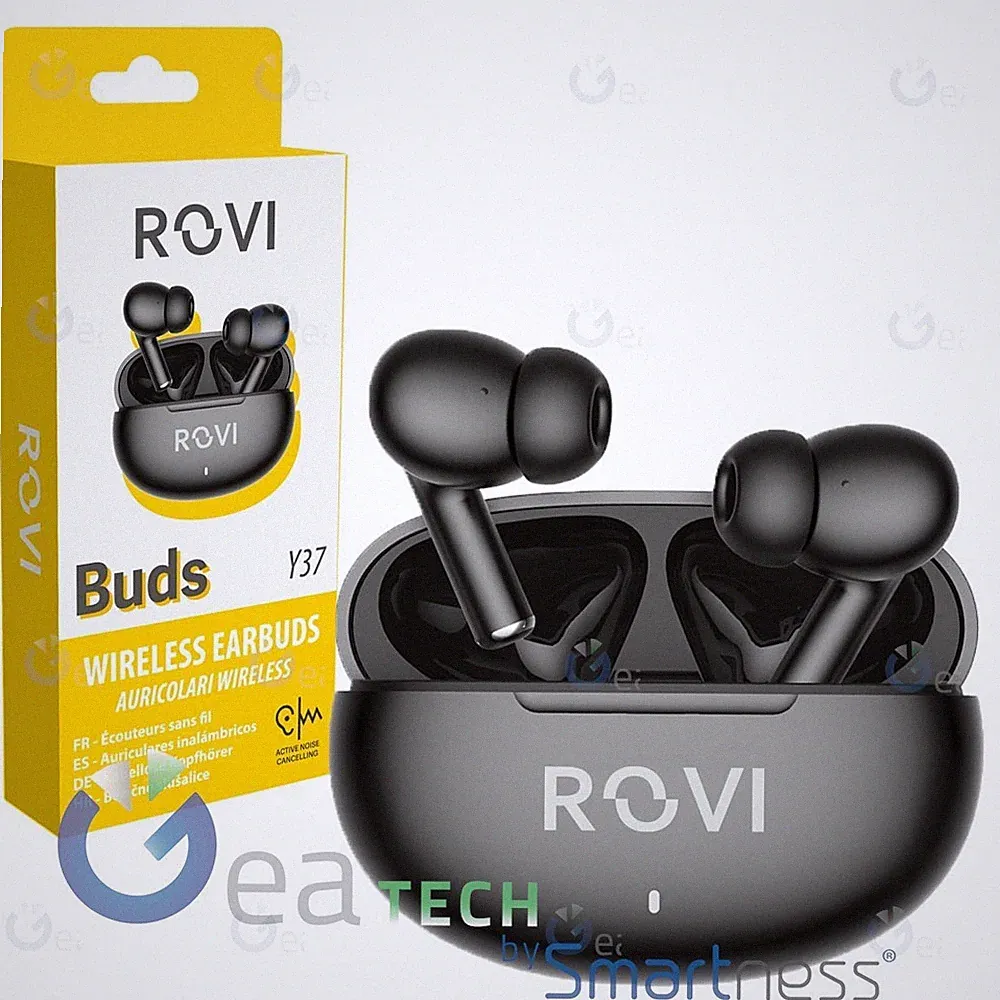 ROVI Y37 Buds True Wireless In-Ear Bluetooth Kopfhörer Noise Cancelling Schwarz