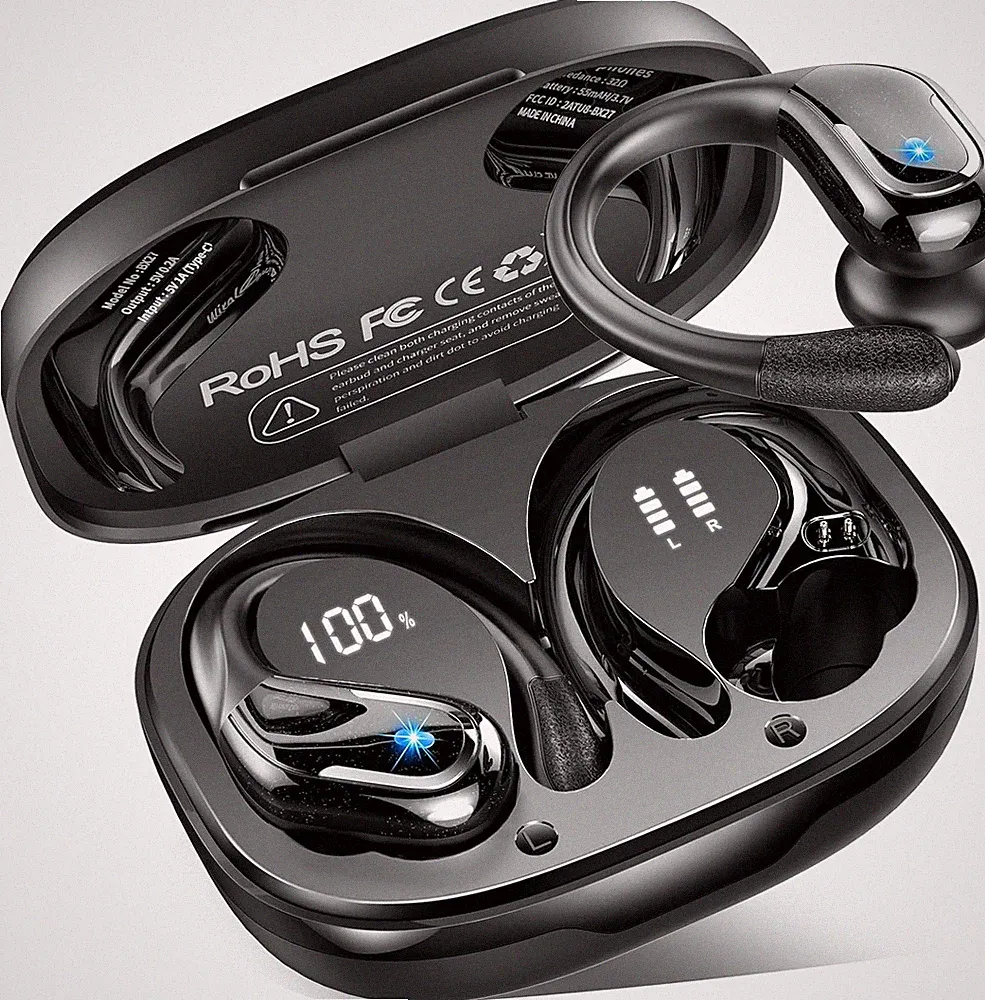 Rulefiss Bluetooth Kopfhörer BX27 Sport, Kabellos 75 Std, HiFi Stereo